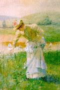 De Scott Evans Picking Wildflowers oil painting